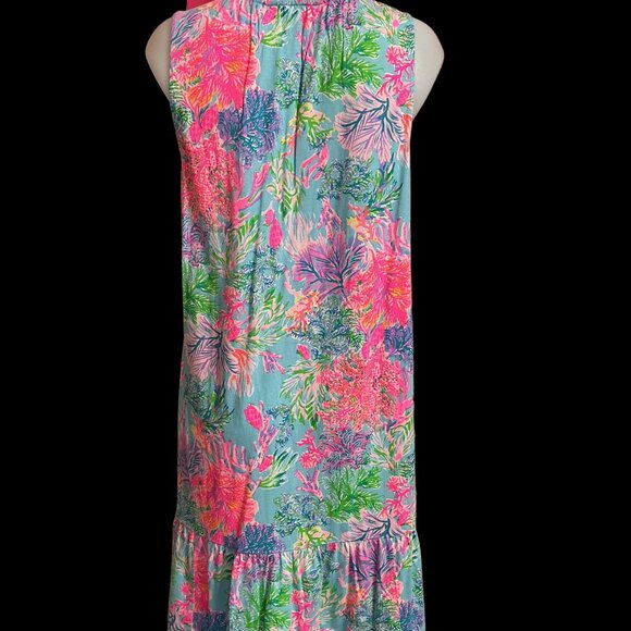 Lilly Pulitzer NWT Malone Dress Celestial Blue Cay To My Heart  - Size M - Picture 2 of 2